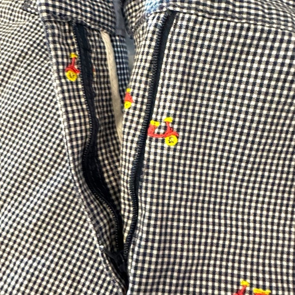 Talbot’s Women’s Weekend Chino Short Navy Gingham w/Embroidered Mopeds Sz 20W - Picture 6 of 8